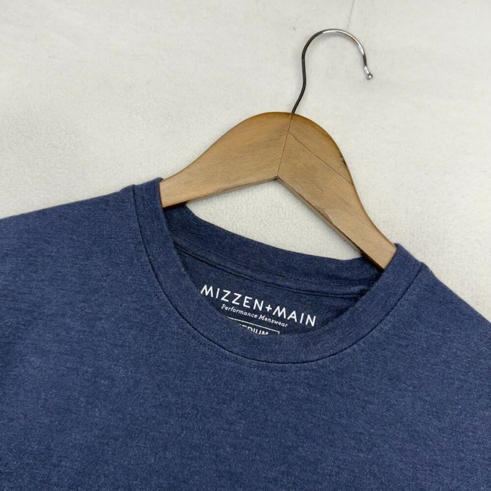 Mizzen Main Sweatshirt Men's Medium Blue Performance Fairway Crew Pullover Golf